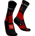 COMPRESSPORT Cyklistické ponožky klasické - HIKING - červená/černá 39-41