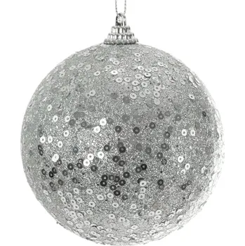 Vánoční dekorace ArtFir Vánoční dekorace KOULE 51 B | stříbrná 10 cm