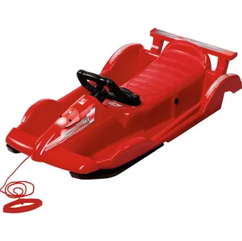 Boby AlpenGaudi Alpen Race červené řiditelné boby + DÁREK