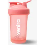 VENIRA shaker PRO s poutkem, růžový, 400 ml