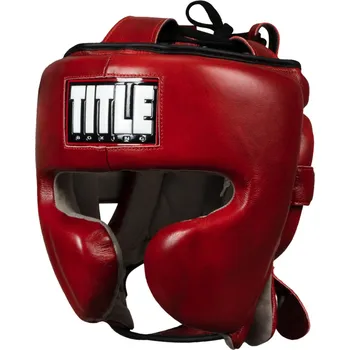 Chránič hlavy na box a bojový sport Boxerská helma TITLE Blood Red