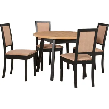 Jídelní set Jídelní sestava 4+1 OSLO 3L/ROMA 13 grandson/černá