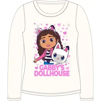 Dívčí tričko Dívčí tričko dl.r. Gábinin kouzelný domek 5202072A krémové