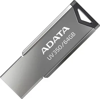 USB flash disk Flash disk USB kovový ADATA 64GB tmavě stříbrný