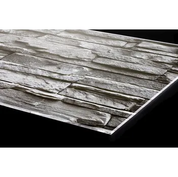 Obklad DIMEX | Plexisklo za kuchyňskou linku PGT-18060-258 | 180 x 60 cm | Šedá kamenná zeď + Plexisklo za kuchyňskou linku DIMEX v rozměru 180 x 60 cm, motiv Šedá kamenná zeď