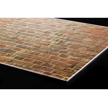 Obklad DIMEX | Plexisklo za kuchyňskou linku PGT-06040-306 | 60 cm x 40 cm | Zeď z červených cihel + Plexisklo za kuchyňskou linku DIMEX v rozměru 60 cm x 40 cm, motiv Zeď z červených cihel