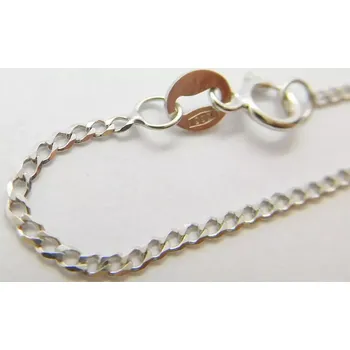 Řetízek Klenoty Budín Dámský zlatý řetízek z bílého zlata PANCER 585/1,70gr 50cm HK6220 (Klenoty Budín Dámský zlatý řetízek z bílého zlata PANCER 585/1,70gr 50cm HK6220)