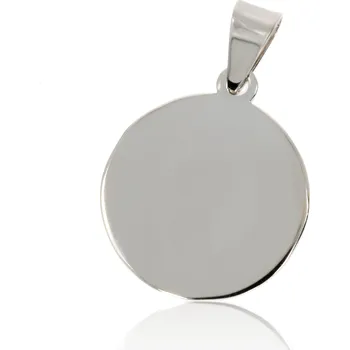 Přívěsek Zlatnictví Helios Stříbrná kulatá destička