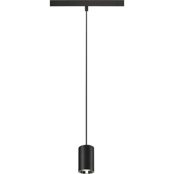 BIG WHITE (SLV) NUMINOS XS 48V TRACK DALI závěsné svítidlo, černá / chrom, 8,7W, 750lm, 4000K, CRI90, 20°. 1006797