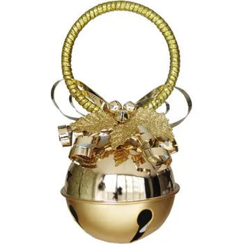 Vánoční dekorace Vánoční dekorace závěsná, Rolnička zlatá 10 cm, 1ks