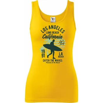 Dámské tričko Los Angeles Long Beach - Dámské tílko - L ( Žlutá )