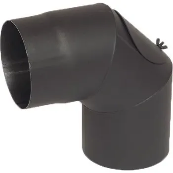 Kouřovod Ocelové koleno 90° kouřovodu 160 mm, s čisticím otvorem, tloušťka 1,5 mm