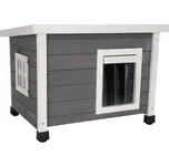 Bouda kočičí, domeček RUSTICA, 57 x 45 x 43 cm, šedá/bílá