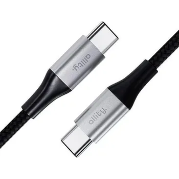 Datový kabel Allity AUC-01 USB-C/USB-C 2m 100W černý