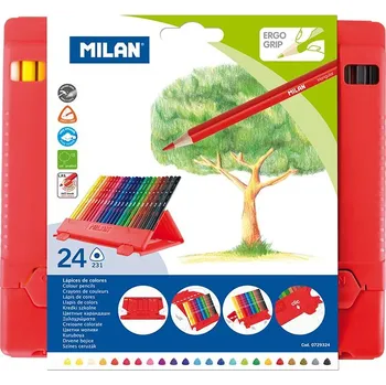 Pastelka Pastelky trojhranné MILAN 231 ve stojánku 24 ks v sadě