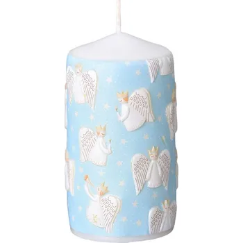 Svíčka Válec 60x110 mm Angel's Wings modrá mix, svíčka 270 gram