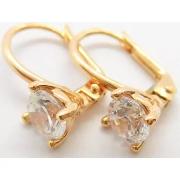 Náušnice Klenoty Budín Dámské klasické náušnice z růžového zlata se zirkony 585/2,27gr HK2310 (Klenoty Budín Dámské klasické náušnice z růžového zlata se zirkony 585/2,27gr HK2310)