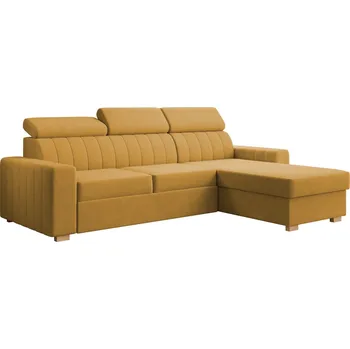 Sedací souprava Rozkládací rohová sedací souprava LAOS Pravá Žlutá