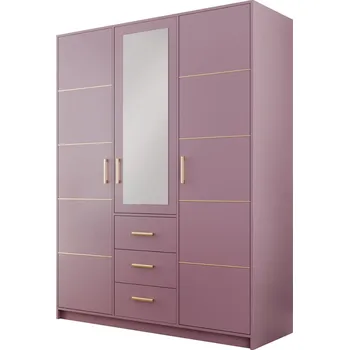 Šatní skříň STO Šatní skříň BALI II D3 147 cm Barva: Růžová