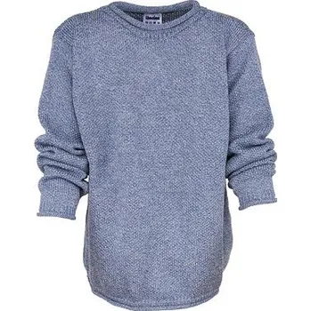 Dívčí mikina Vlnka Pánský vlněný pulover svetr Merino modrá velikost oblečení L