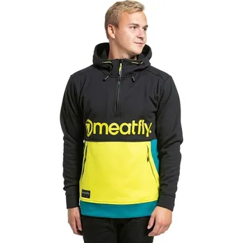 Pánská mikina mikina Meatfly Tason - Lime/Black XL