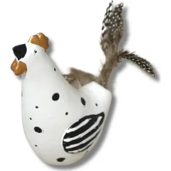 Velikonoční dekorace Dekorace -Slepice polyresin černobílá vysoká x8