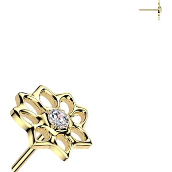 Piercing Atreya Titanová bezzávitová koncovka Lotus Barva: Zlatá
