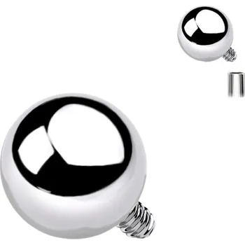Piercing Atreya Náhradní titanová kulička s pro šperky s vnitřním závitem Velikost: 1,2 mm, Velikost koncovky: 4 mm