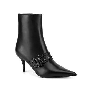 Dámské kozačky Polokozačky Eva Minge BUSMA-SLT062-651 Černá 38