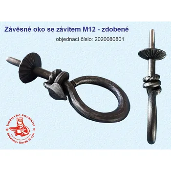Závěsné oko se závitem M12 - zdobené - 2020080801