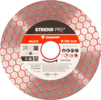 Řezný kotouč STREND PRO 2232045 Kotouč diamantový, hexagonal, 125x2,0mm, 22,2mm Premium