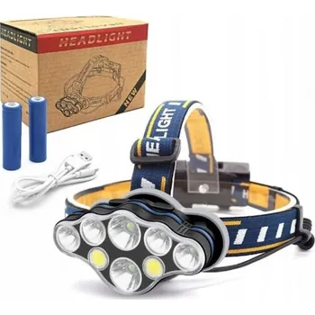 Čelovka ČÍNA Svítilna čelovka LED T6 CREE + COB RED (XJ3858) nabíjecí USB