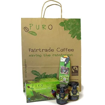 Dárkový potravinový koš Miko Dárková Eko taška s čajem a medem