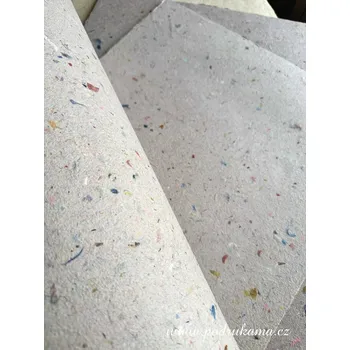 Umělecký papír Pod Rukama Ruční papír recyklovaný Velikost: A4 - 29,5x21 cm