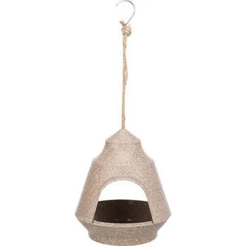 Krmítko pro ptáka TRIXIE Zvonek - venkovní krmítko k zavěšení, 17,9 x 17,7 x 20 cm, hnědá