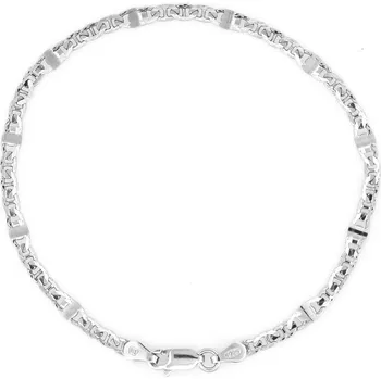 Náramek Leru Stříbrný náramek můstkový 2455 Délka náramku: 21cm