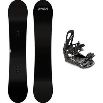 Snowboard Raven Pure black pánský snowboard + Raven S230 Black vázání 157 cm + vázání M/L (EU 41-47) + DÁREK + Doprava ZDARMA