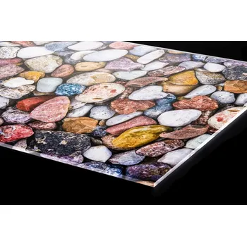 Obklad DIMEX | Plexisklo za kuchyňskou linku PGT-08060-247 | 80 x 60 cm | Barevné oblázky + Plexisklo za kuchyňskou linku DIMEX v rozměru 80 x 60 cm, motiv Barevné oblázky