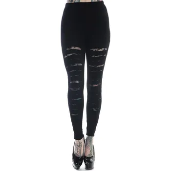 Dámské legíny Legíny SLASHED BLACK Velikost: L