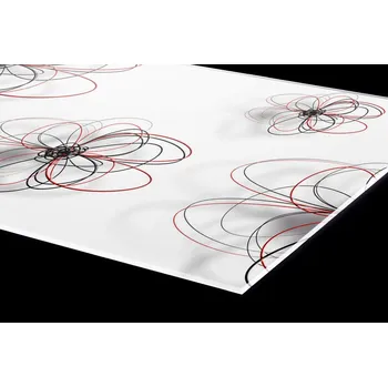 Obklad DIMEX | Plexisklo za kuchyňskou linku PGT-18060-098 | 180 x 60 cm | Červeno-černé okvětní lístky + Plexisklo za kuchyňskou linku DIMEX v rozměru 180 x 60 cm, motiv Červeno-černé okvětní lístky