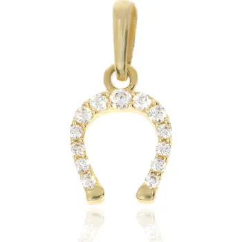 Přívěsek Zlatnictví Helios Zlatá podkova se zirkony