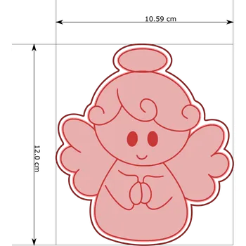 Vykrajovátko Naše Vykrajovátko Betlém - Anděl - vykrajovátko + razítko Velikost: 12 cm Sada