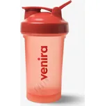 VENIRA shaker PRO s poutkem, světle červený, 400 ml
