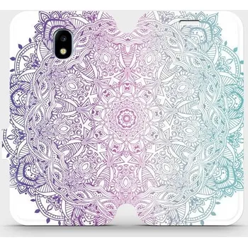 Pouzdro na mobilní telefon Flipové pouzdro Mobiwear - Samsung Galaxy J3 2017 - M008S Mandala (Knížkové flip pouzdro, obal, kryt na mobil Samsung Galaxy J3 2017 - M008S Mandala, materiál Umělá kůže + TPU - ochrana 360°, stojánek, silikonová vanička, magnetické zavírání)