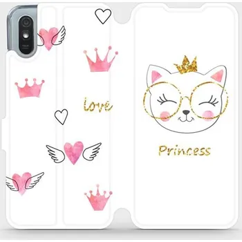 Pouzdro na mobilní telefon Flipové pouzdro Mobiwear - Xiaomi Redmi 9A / 9AT - MH03S Kočička princess (Knížkové flip pouzdro, obal, kryt na mobil Xiaomi Redmi 9A / 9AT - MH03S Kočička princess, materiál Umělá kůže + TPU - ochrana 360°, stojánek, silikonová vanička, magnetické zavírá
