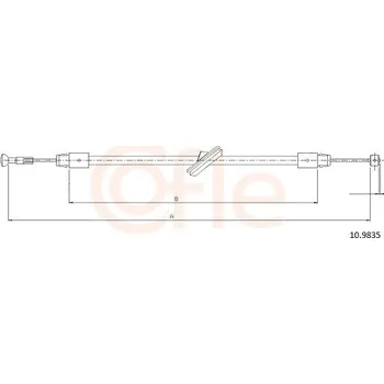 Lanko parkovací brzdy Lanovod parkovací brzdy COFLE 10.9835