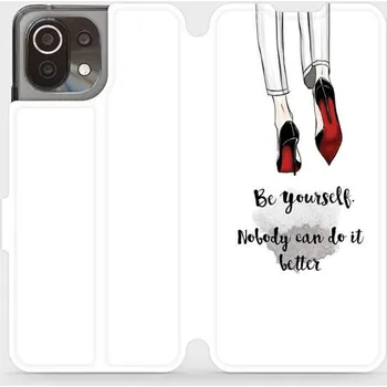 Pouzdro na mobilní telefon Flipové pouzdro Mobiwear - Xiaomi 11 Lite 5G NE - M046P Be yourself (Knížkové flip pouzdro, obal, kryt na mobil Xiaomi 11 Lite 5G NE - M046P Be yourself, materiál Umělá kůže + TPU - ochrana 360°, stojánek, silikonová vanička, magnetické zavírání)
