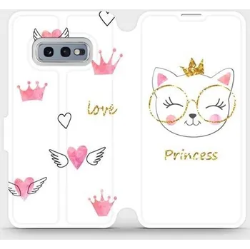 Pouzdro na mobilní telefon Flipové pouzdro Mobiwear - Samsung Galaxy S10e - MH03S Kočička princess (Knížkové flip pouzdro, obal, kryt na mobil Samsung Galaxy S10e - MH03S Kočička princess, materiál Umělá kůže + TPU - ochrana 360°, stojánek, silikonová vanička, magnetické zavírání)