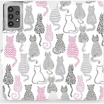 Pouzdro na mobilní telefon Flipové pouzdro Mobiwear - Samsung Galaxy A32 LTE - MX01S Kočičí zádíčka (Knížkové flip pouzdro, obal, kryt na mobil Samsung Galaxy A32 LTE - MX01S Kočičí zádíčka, materiál Umělá kůže + TPU - ochrana 360°, stojánek, silikonová vanička, magnetické zavírání