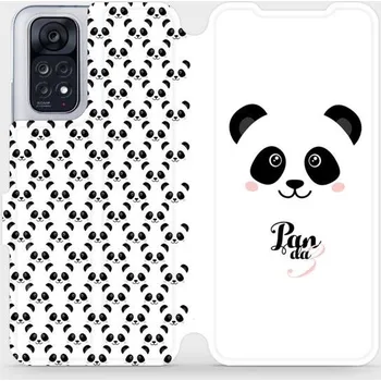 Pouzdro na mobilní telefon Flipové pouzdro Mobiwear - Xiaomi Redmi Note 11 / 11S - M030P Panda Amálka (Knížkové flip pouzdro, obal, kryt na mobil Xiaomi Redmi Note 11 / 11S - M030P Panda Amálka, materiál Umělá kůže + TPU - ochrana 360°, stojánek, silikonová vanička, magnetické)
